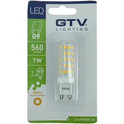 LED Leuchtmittel G9 7W 3000K warmweiß 560lm Birne Lampe Glühbirne Stiftsockel GTV 1344