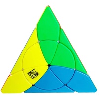 Yealvin Zauberwürfel Pyraminx Stickerless 3x3 Blütenblatt Pyramide Würfel Pyramide Speed Cube 3x3 Puzzle Würfel