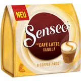 Senseo Kaffeepads Café Latte Vanilla, Vanille Milchkaffee, Milch Kaffee Pad, 8 Pads