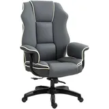 Vinsetto Bürostuhl, Ergonomisch Schreibtischstuhl mit Liegefunktion, Drehfunktion, Höhenverstellbar Computerstuhl für Home-Office, Kunstleder,