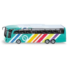 SIKU 3738001, Mercedes-Benz Travego Reisebus RATP Frankreich, 1:50, Metall/Kunststoff, Multicolor, Öffenbare Türen und Klappe