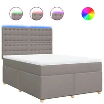 vidaXL Boxspringbett 160 x 200 cm Taupe