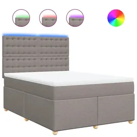 vidaXL Boxspringbett 160 x 200 cm Taupe