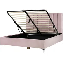 Beliani Sezanne 180 x 200 cm Rosa