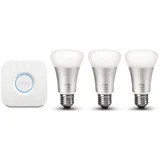 Philips Hue White & Color Ambiance E27 3er Starter Set 3x570lm, dimmbar, bis zu 16 Mio. Farben, steuerbar via App, kompatibel mit Amazon Alexa (Echo, Echo Dot)