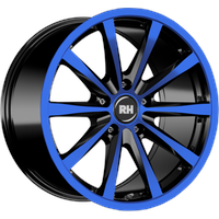 RH ALURAD GT color polished - blue 9x21 ET55 - LK5/130 ML72 Alufelge blau