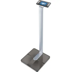 Körper-Analyse-Waage BEURER "BF 1000 zur Überkreuzmessung mit 8 Elektroden zur Ganzkörperanalyse", grau, PersonenwaagenB:39cm H:100cm T:38cm, Messung von Viszeralfett, Körperfett, Muskelanteil, Knochenmasse etc., B:39cm H:100cm T:38cm