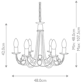 Elsteadlighting Minster 6-flg. (MN6 BLACK)