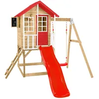Zwerkules Spielhaus Lolla 2 m. Rutsche u. Schaukel 352