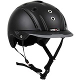 Casco Reithelm MISTRALL-1 schwarz S (50-54cm) + MyStyle Wechselstreifen signalrot