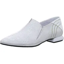 SIMEN Hochfront Slipper Damen Silber/Weiß 39
