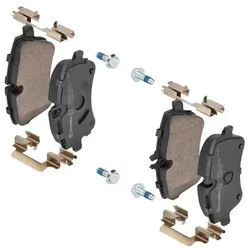 BREMBO Bremsbelagsatz, Scheibenbremse BREMSBELÄGE, RICHTUNGSGEBUNDEN vorne rechts links mit Zubehör für MERCEDES-BENZ 0034209520 A0034204520 A00542062