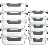M MCIRCO Glas-Frischhaltedosen Set 20 tlg. 370+1040