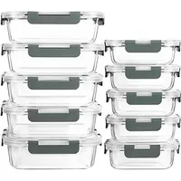 M MCIRCO Glas-Frischhaltedosen Set 20 tlg. 370+1040
