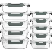 M MCIRCO Glas-Frischhaltedosen Set 20 tlg. 370+1040
