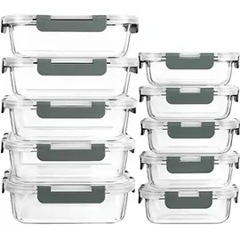 M MCIRCO Glas-Frischhaltedosen Set 20 tlg. 370+1040