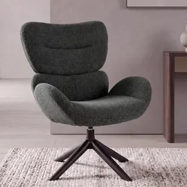MCW Loungestuhl Q53 Chenille 420 g/m2 420 g/m2 70 x 80 x 70 cm Dunkelgrün drehbar