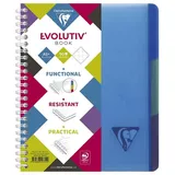 Clairefontaine Notizbuch A5+, Kariert Spiralbindung PP (Polypropylen) Farbig sortiert 180 Seiten 90 Blatt