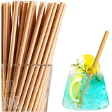 Papierstrohhalme 500 Stück Ø 6 mm 19,7cm Strohhalme Papier Biologisch abbaubar, Geeignet Einweg Trinkhalme aus stabilem Kraftpapier für Parteien Trinken, Party