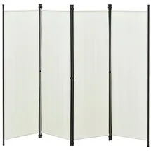 [en.casa] Raumteiler Huesca 4-teilig 200x171cm Paravent Trennwand 4-TLG. Sichtschutz Stellwand Spanische Wand Weiß