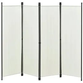 [en.casa] Raumteiler Huesca 4-teilig 200x171cm Paravent Trennwand 4-TLG. Sichtschutz Stellwand Spanische Wand Weiß
