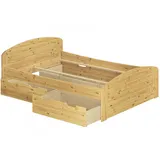 Erst-Holz® Funktionsbett Doppelbett 3 Bettkasten 180x200 Seniorenbett Ehebett Massivholz Kiefer 60.50-18 oR