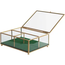 Beliani Schmuckkästchen Saintes Glas gold