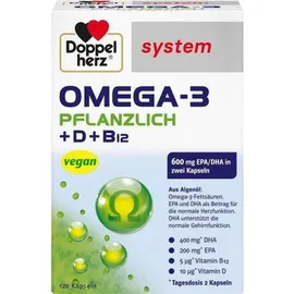 Doppelherz System Omega-3 Pflanzlich Kapseln 120 St.
