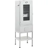 2025 cloris Räucherofen mit Tisch Verzinkter Stahl - Gasgrills Sale3460958 2parcel - Silber