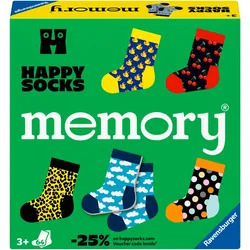 Spiel RAVENSBURGER "memory Happy Socks", bunt, Spiele, Kinder, Made in Europe