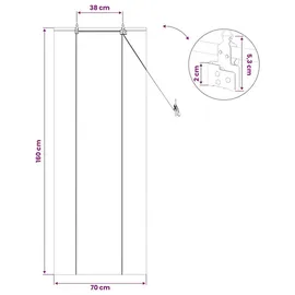 vidaXL Bambusrollo 70 x 160 cm / Fenstergröße (Velux) Braun