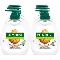 Palmolive Flüssigseife Naturals Milch & Mandel 300 ml, 6er Pack