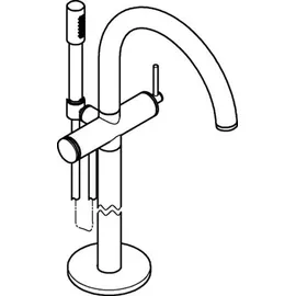 Grohe Atrio UP-Wannen-Einhebelmischer, Bodenmont., cool sunrise