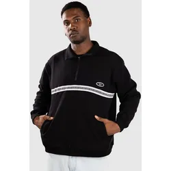Rivvia Projects Social Member 1/4 Crew Half-Zip Sweater black Gr. L