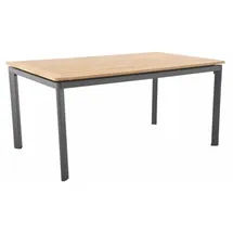MWH Das Original Alutapo Gartentisch 160 x 95 x 74 cm eisengrau/natur