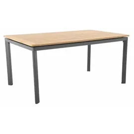 MWH Das Original Alutapo Gartentisch 160 x 95 x 74 cm eisengrau/natur