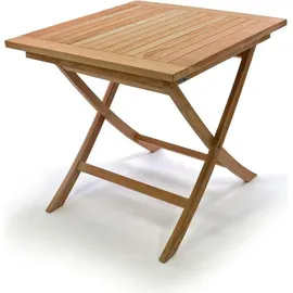 VCM Gartentisch 80 x 80 x 75 cm Braun