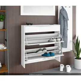 borchardt Möbel Oliva Schuhschrank 89 x 24 x 88 cm Weiß