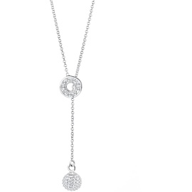 Elli Halskette Damen Y-Kette Kugel mit Kristalle 925 Sterling Silber