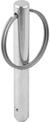 STECKBOLZEN MIT SCHLÜSSELRING, MIT AXIALSICHERUNG, D1=8 L=50, STAHL, KOMP:EDELSTAHL
