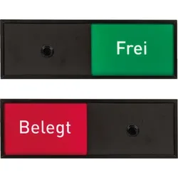 Schild I Anzeige Frei-Belegt, für Türschild Madrid, schwarz, Aluminium, 150,5x50,5mm