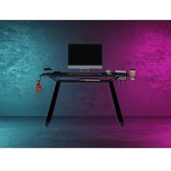 GT10 GAMING Schreibtisch Gaming- und Lerntisch für Computer PC mit ergonomischem Design und Zubehörhalter von Yelloo