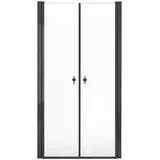 Home Deluxe Lavea Duschtür rechts 85 x 195 cm Klarglas Schwarz