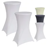 Baumarktplus 2er Set Stehtischhusse Husse Partytisch Bistrotisch Decke 60cm Weiß