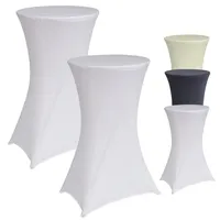 Baumarktplus 2er Set Stehtischhusse Husse Partytisch Bistrotisch Decke 60cm Weiß