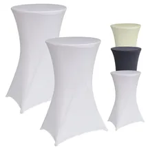 Baumarktplus 2er Set Stehtischhusse Husse Partytisch Bistrotisch Decke 60cm Weiß