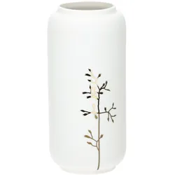 räder Living Vase Goldzweig 215 cm Porzellan weiß gold