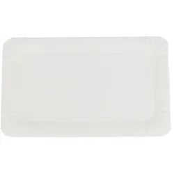 DayBays 4000 Stk. Pappteller 16x20 cm rechteckig weiß ohne Beschichtung