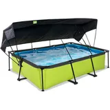 EXIT TOYS Lime Pool 300 x 200 x 65 cm inkl. Filterpumpe und Sonnensegel