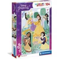 CLEMENTONI - 25736 - Supercolor Puzzle Disney Princess - Puzzle Mit 104 Teile - Puzzle Für Kinder Ab 6 Jahren, Made In Italy
